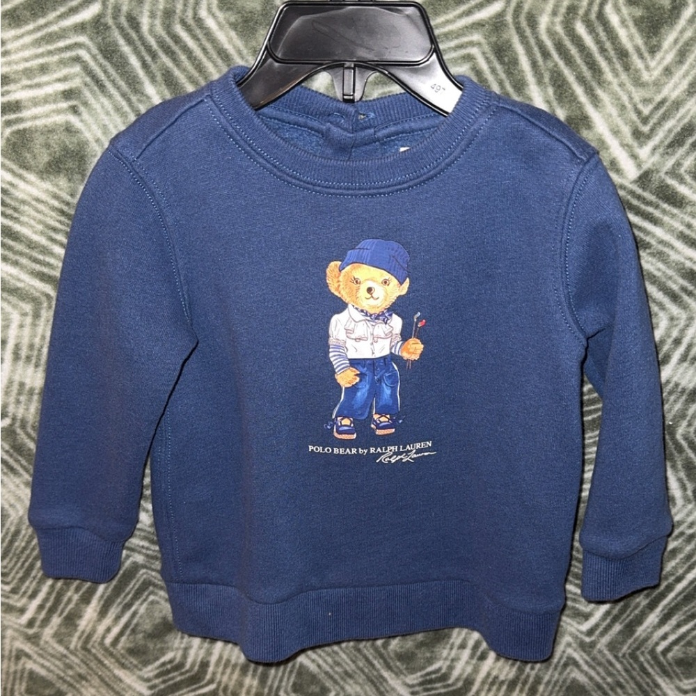 Polo Bear Navy Crewneck Sweatshirt - Ralph Lauren Kids